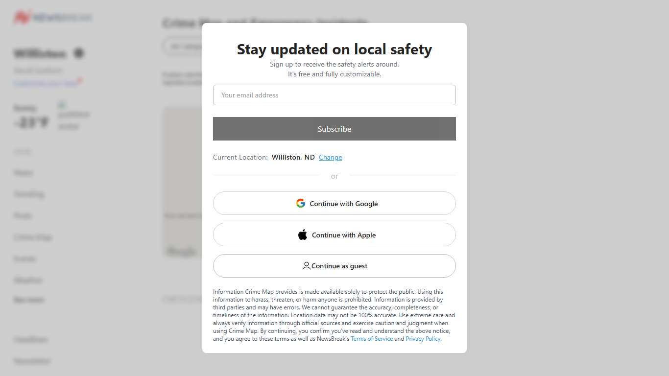 Williston, ND Crime Map & Safety Statistics CrimeRadar